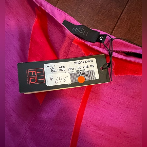 ✨BNWT✨ GIGLI 100% seta silk luxury pants size 40 - Picture 6 of 12